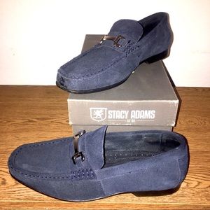 Stacy Adams Men’s Blue Suede Loafers